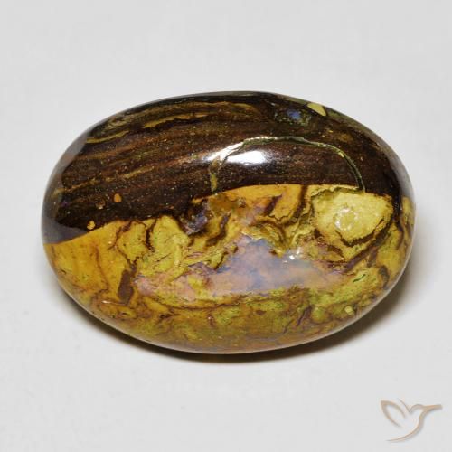 14.45ct Natural Multicolorido Opala de Pedra, oval, Opaco