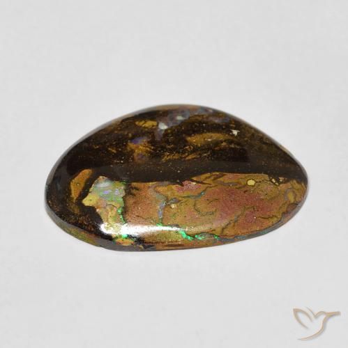 Opala de Pedra Multicolorido Natural 5.29ct, Chique, Opaco