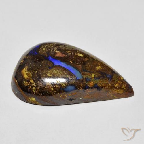 Opala boulder multicolorido natural 20,30ct, forma extravagante, opaco