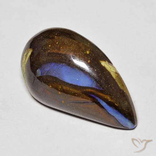 Opala de Pedra Multicolorido Natural 13.03ct, Formato de pêra, Opaco