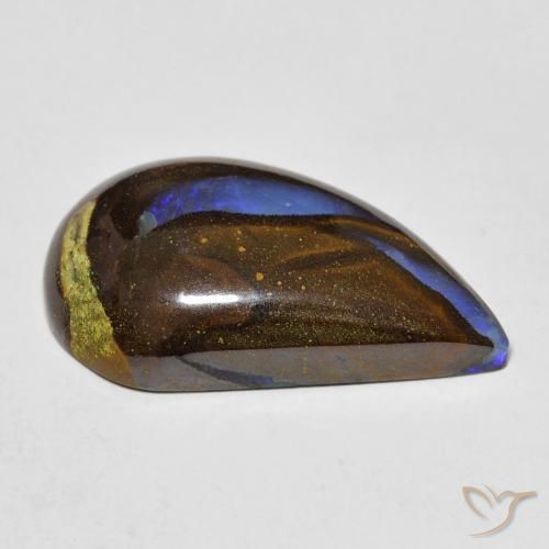Opala de Pedra Multicolorido Natural 13.03ct, Formato de pêra, Opaco
