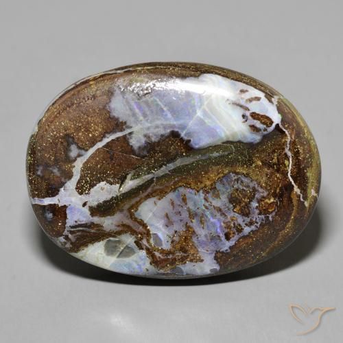 50.24ct Natural Multicolorido Opala de Pedra, oval, Opaco