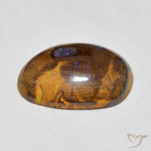 Opala de Pedra Multicolorido Natural 7.75ct, Chique, Opaco