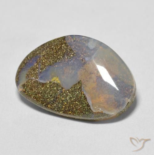 Opala de Pedra Multicolorido Natural 7.00ct, Chique, Opaco