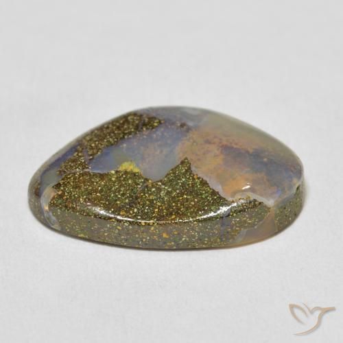 Opala de Pedra Multicolorido Natural 7.00ct, Chique, Opaco