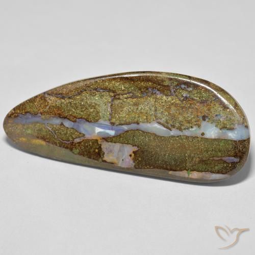 Opala de Pedra Multicolorido Natural 33.35ct, Chique, Opaco