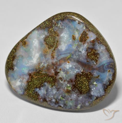 Opala de Pedra Multicolorido Natural 42.56ct, Chique, Opaco