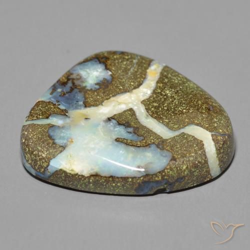 Opala de Pedra Multicolorido Natural 27.89ct, Chique, Opaco