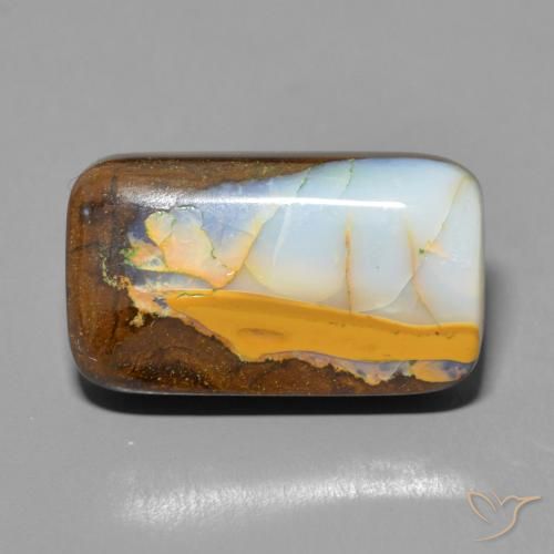 9.18ct Natural Multicolorido Opala de Pedra, Almofada, Opaco