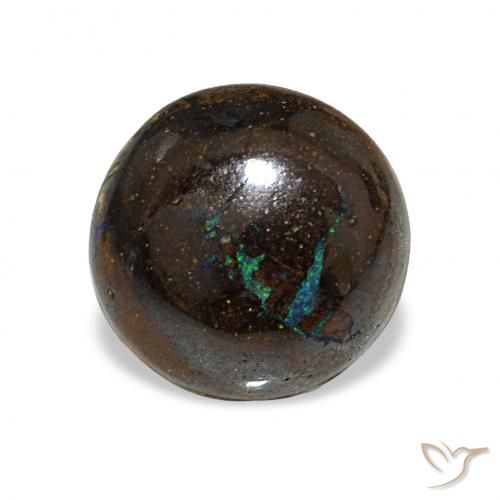 3.11ct Multicolorido Opala de Pedra, Redondo, Opaco