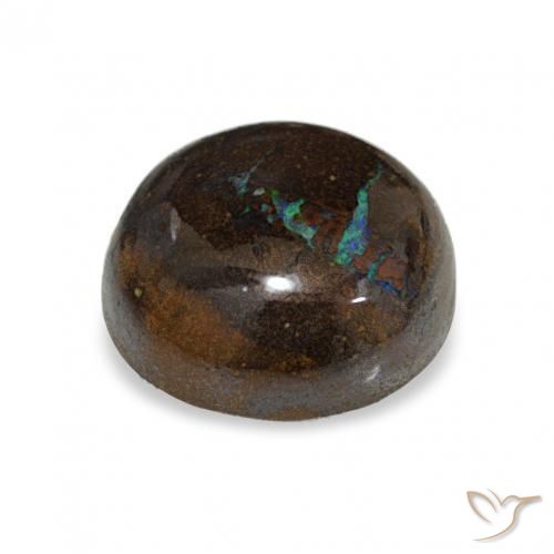 Opala de Pedra Multicolorido Natural 3.11ct, Redondo, Opaco