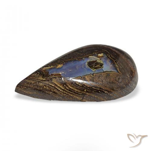 Opala de Pedra Multicolorido Natural 8.90ct, Formato de pêra, Opaco