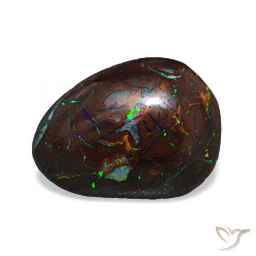 4.49ct Multicolorido Opala de Pedra, Formato de pêra, Opaco