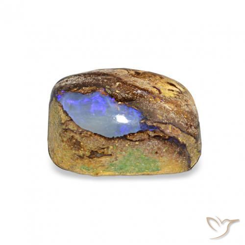 Opala de Pedra Multicolorido Natural 3.16ct, Almofada, Opaco