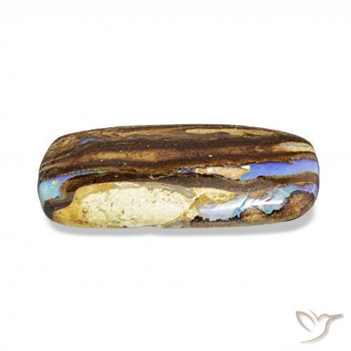 Opala de Pedra Multicolorido Natural 4.57ct, Almofada, Opaco