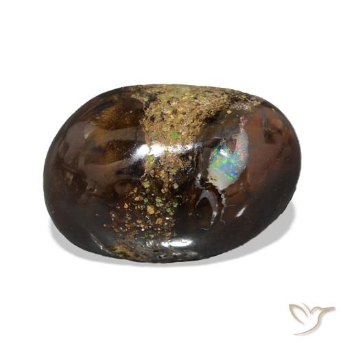 Opala de Pedra Multicolorido Natural 3.94ct, oval, Opaco