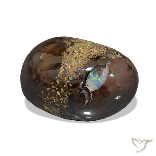 Opala de Pedra Multicolorido Natural 3.94ct, oval, Opaco