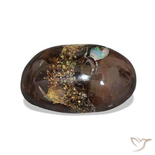 Opala de Pedra Multicolorido Natural 3.94ct, oval, Opaco