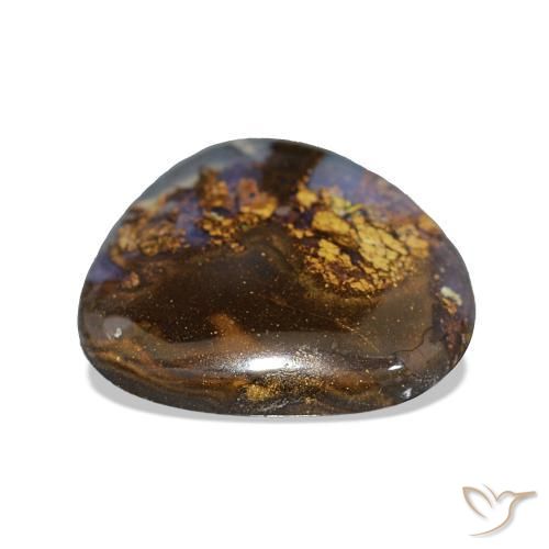 Opala de Pedra Multicolorido Natural 3.70ct, Chique, Opaco