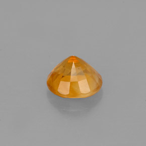 Calcita laranja natural 1,27ct, corte redondo, VS