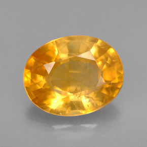 Calcita laranja natural 3,73ct, corte oval, VS-SI