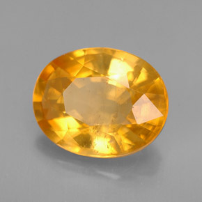 Calcita laranja natural 3,73ct, corte oval, VS-SI
