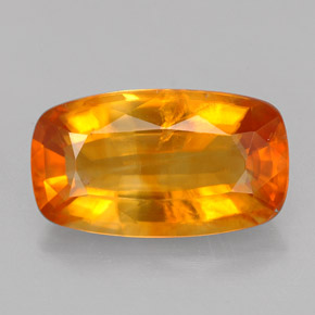 calcita Amarelo alaranjado Natural 4.95ct, Almofada cortada, VS