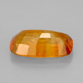 calcita Amarelo alaranjado Natural 4.95ct, Almofada cortada, VS