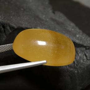 Calcita laranja natural 40,17ct, corte oval, translúcido