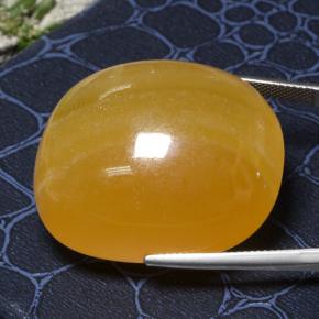 calcita Laranja Natural 119.60ct, Almofada cortada, Translúcido