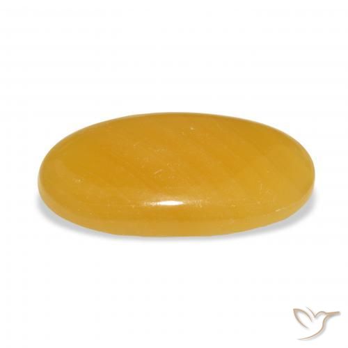 Calcita Dourado-Laranja Natural 27.29ct, oval, Translúcido