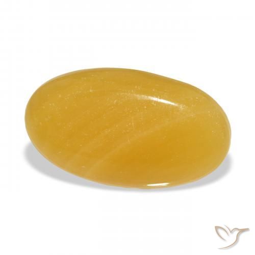 Calcita Dourado-Laranja Natural 25.97ct, oval, Translúcido