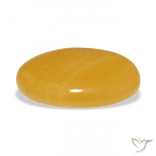 Calcita Dourado-Laranja Natural 25.97ct, oval, Translúcido