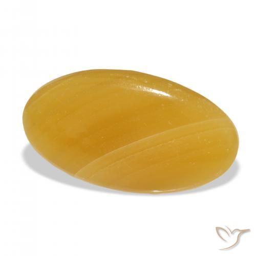 Calcita Dourado-Laranja Natural 40.50ct, oval, Translúcido