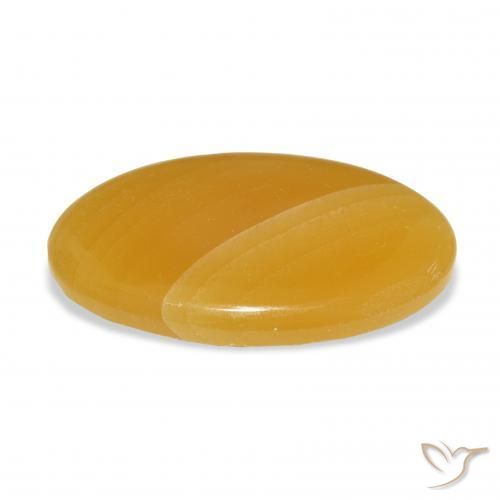 Calcita Dourado-Laranja Natural 40.50ct, oval, Translúcido