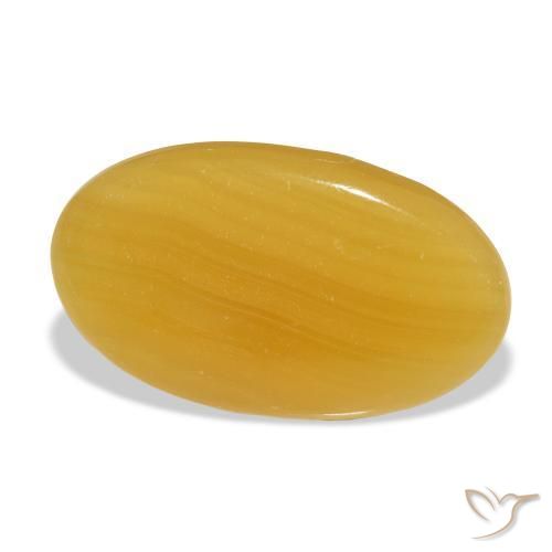 Calcita Dourado-Laranja Natural 32.11ct, oval, Translúcido