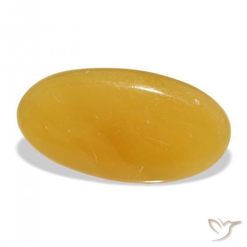 Calcita Dourado-Laranja Natural 37.16ct, oval, Translúcido