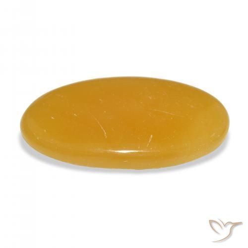 Calcita Dourado-Laranja Natural 37.16ct, oval, Translúcido