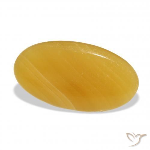 Calcita Dourado-Laranja Natural 37.32ct, oval, Translúcido