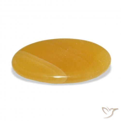 Calcita Dourado-Laranja Natural 37.32ct, oval, Translúcido