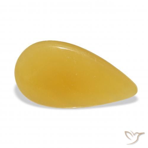 Calcita Dourado-Laranja Natural 13.24ct, Formato de pêra, Translúcido