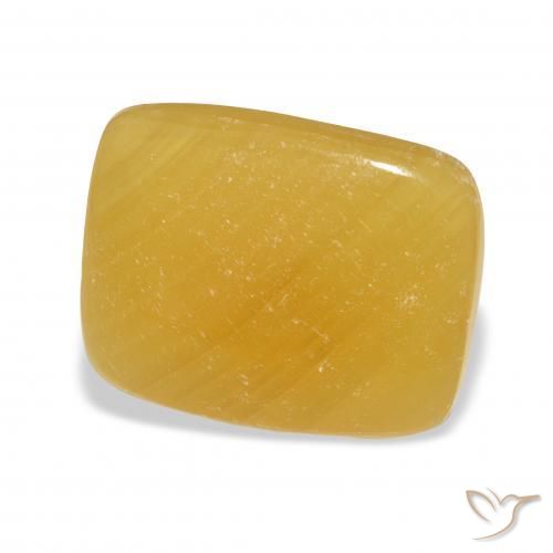 Calcita Dourado-Laranja Natural 19.82ct, Almofada, Translúcido