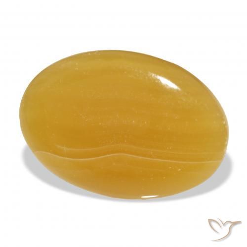 Calcita Dourado-Laranja Natural 48.69ct, oval, Translúcido