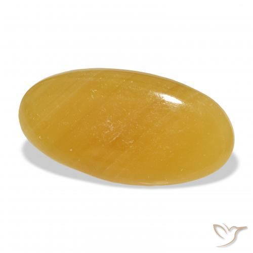 Calcita Dourado-Laranja Natural 32.34ct, oval, Translúcido