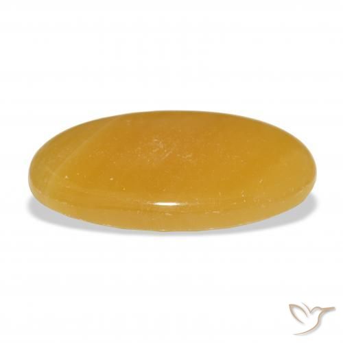 Calcita Dourado-Laranja Natural 32.34ct, oval, Translúcido