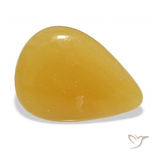 Calcita Dourado-Laranja Natural 29.16ct, Formato de pêra, Translúcido
