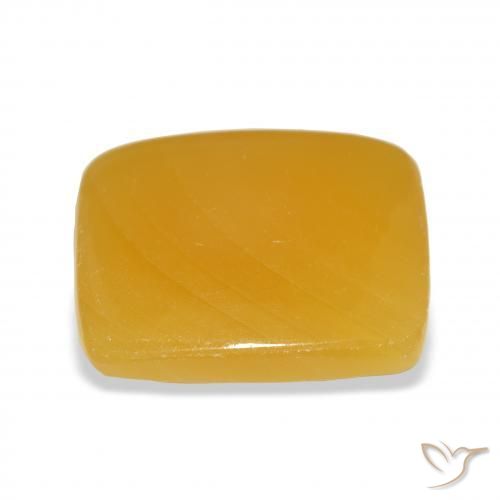 Calcita Dourado-Laranja Natural 25.55ct, Almofada, Translúcido
