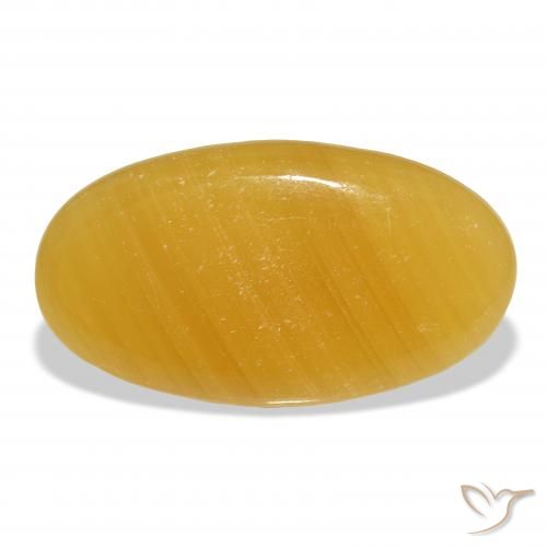 45.38ct Natural Dourado-Laranja Calcita, oval, Translúcido