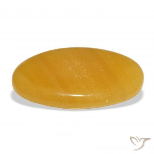 Calcita Dourado-Laranja Natural 45.38ct, oval, Translúcido