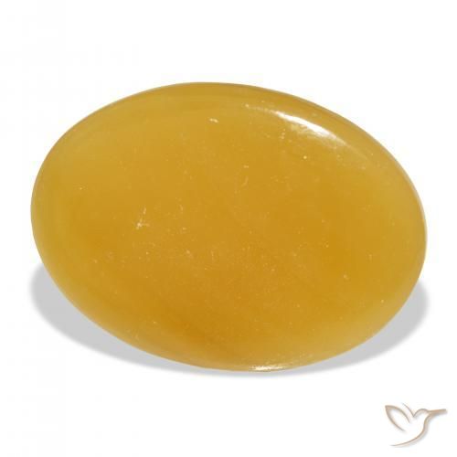 Calcita Dourado-Laranja Natural 47.69ct, oval, Translúcido